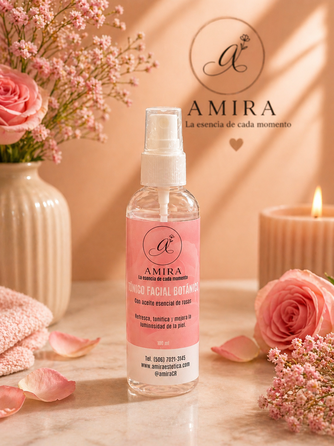 Tónico Facial Agua de Rosas